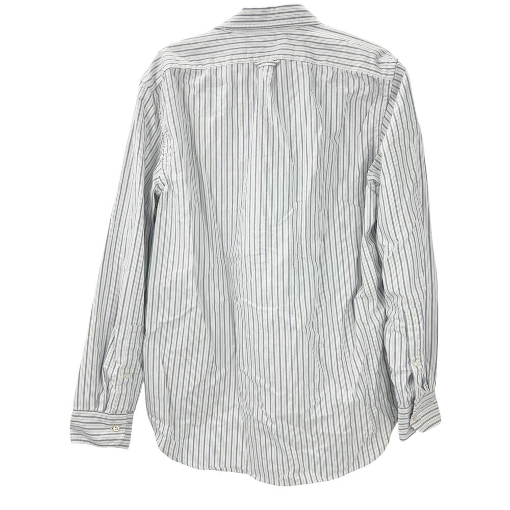 J. Crew Classic Oxford Two-Pocket Work Shirt Eric Stripe White Blue Size M - Picture 5 of 7